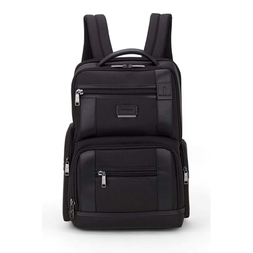 Pierre Cardin 16 İnç Siyah Unisex Sırt Çantası