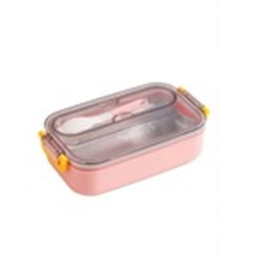 Vagonlife Karma Renk Çelik Lunch Box Matara 700 ml Pembe